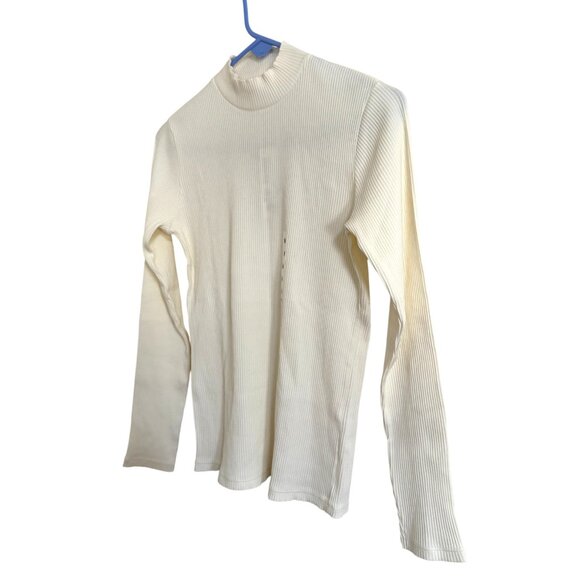 NWT Uniqlo Ribbed High Neck Long-Sleeve T-Shirt - Picture 3 of 6